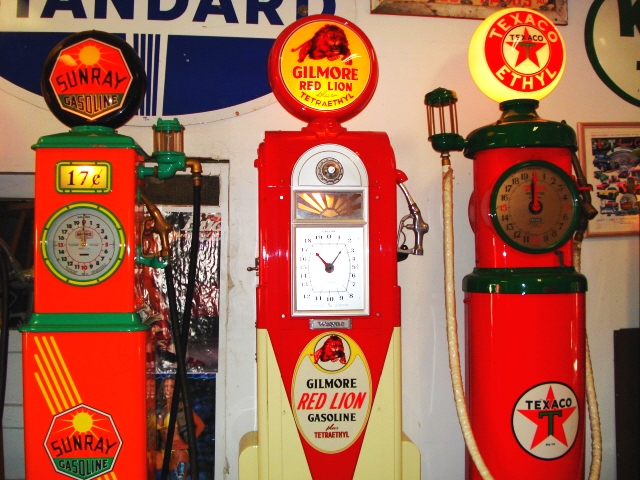 antique gas pumps