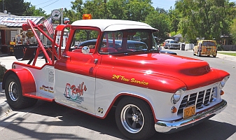 antique 1956 Chevy tow truck